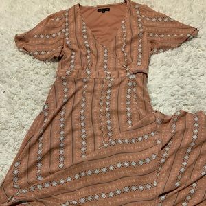 Pink Aztec Wrap Dress